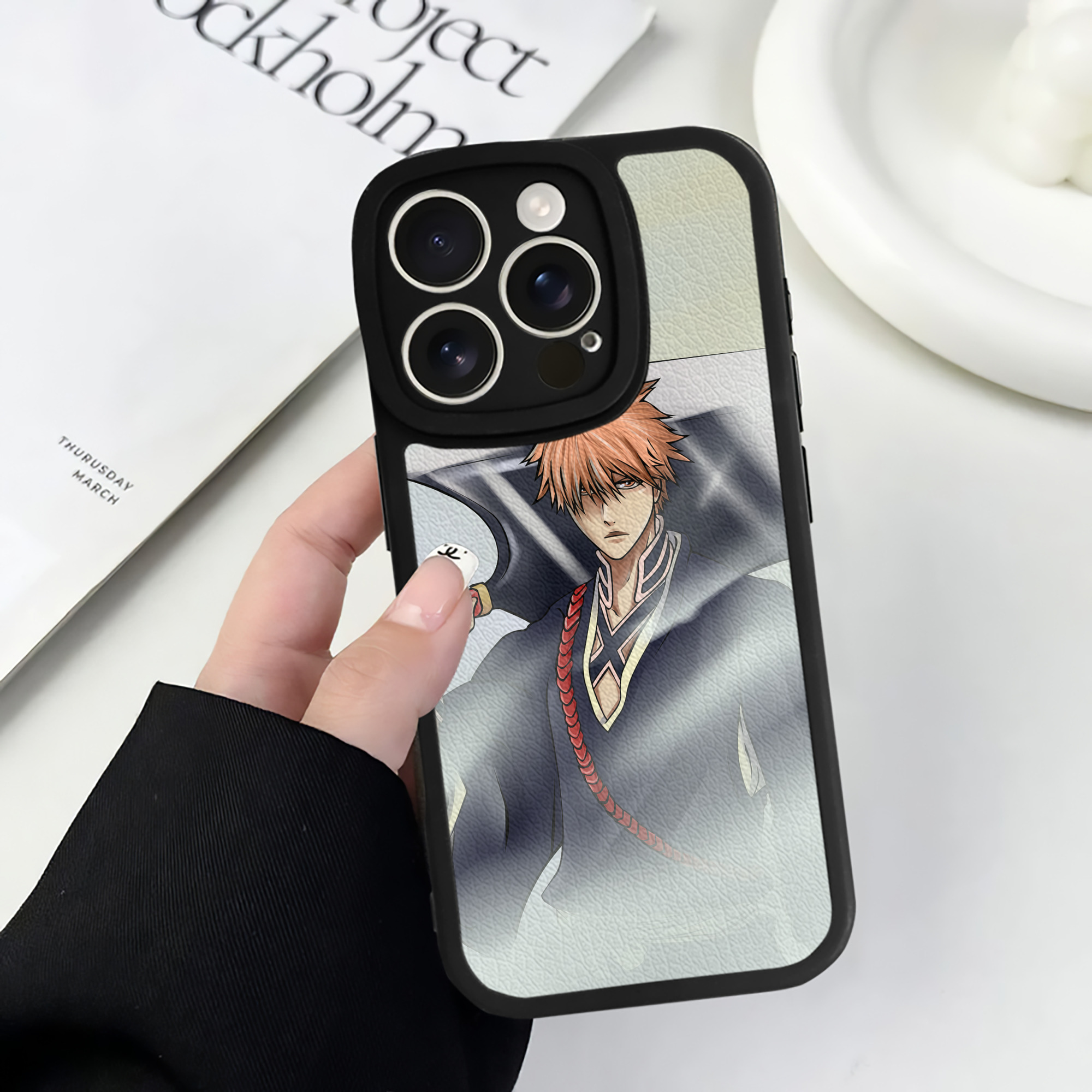 （画像用） ブリーチ BLEACH 【iPhone 16シリーズ対応】シリコンスマホケース（レザー調） 材質：シリコン